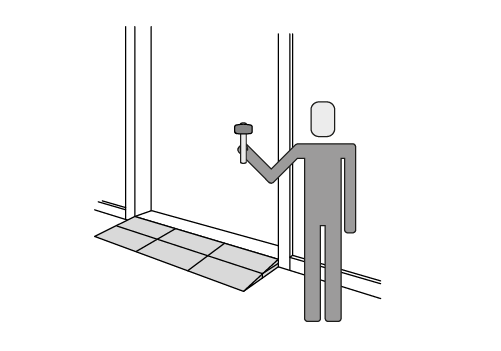 Illustration over opbygning af rampe