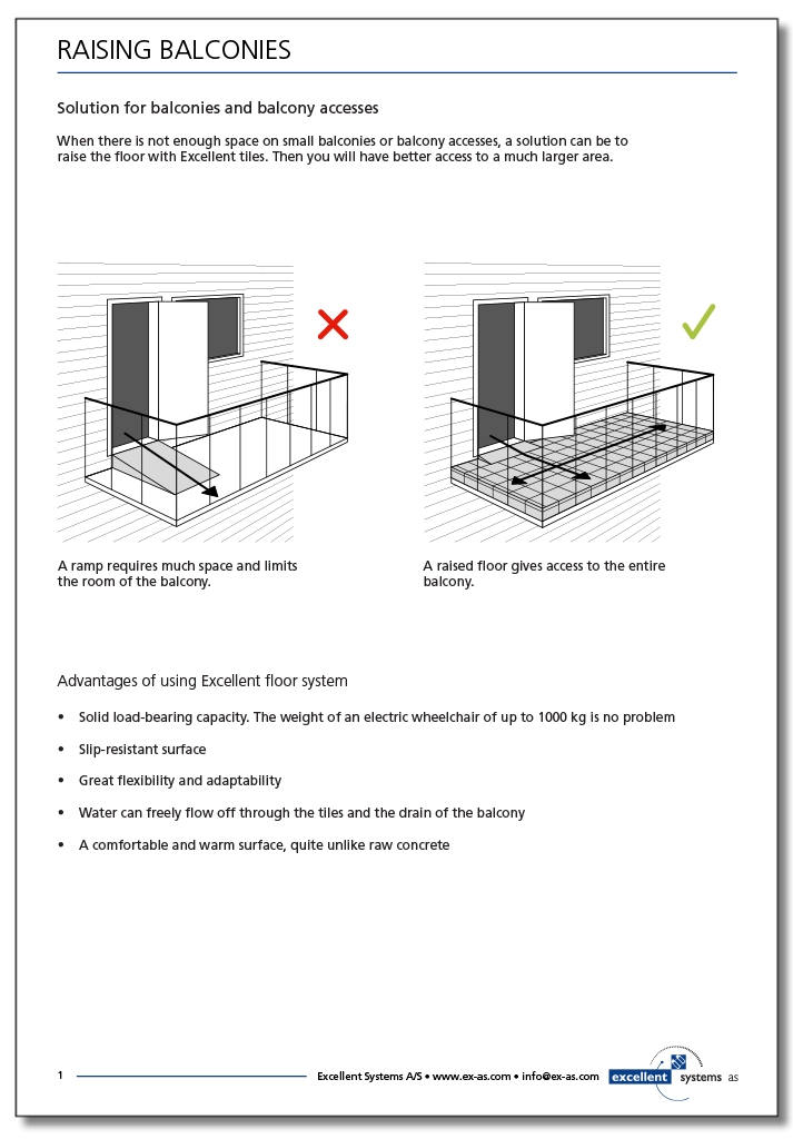 Instructions for installation and assembly for the balcony
